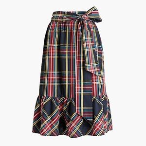J. Crew Big-bow midi skirt in plaid - perfect for Christmas! 🎄
